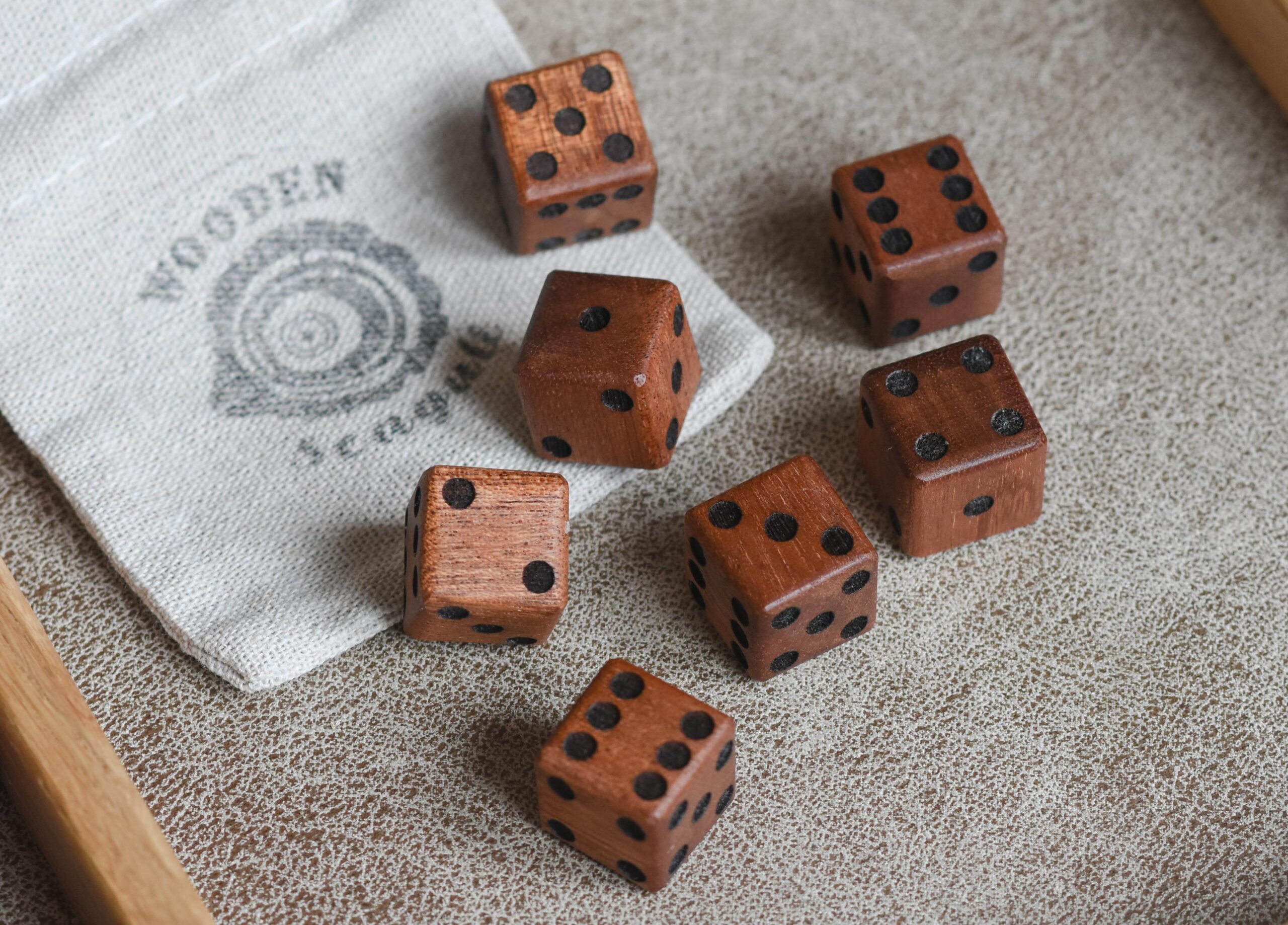 Handcrafted Mahogany Dice