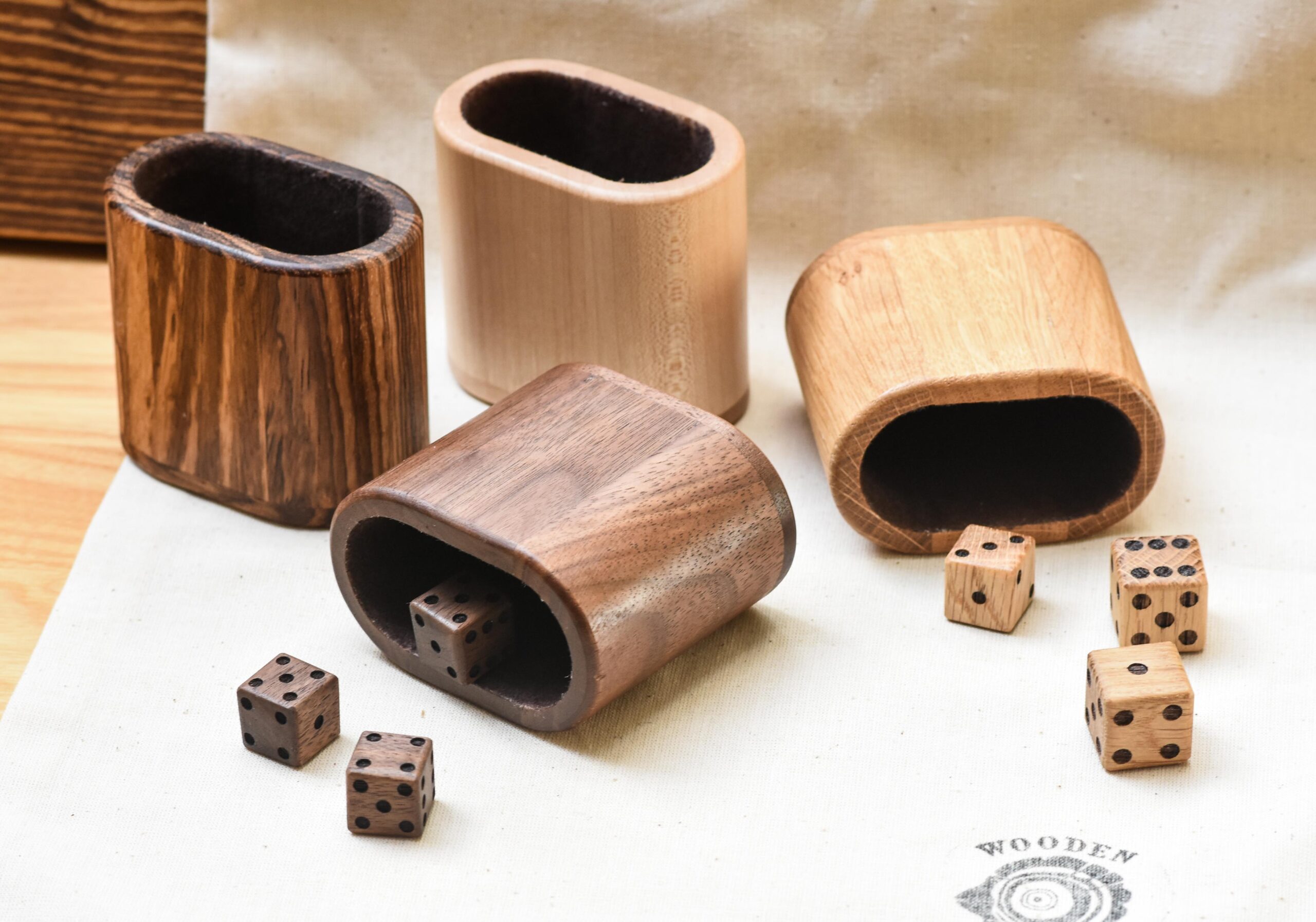 Solid Wood Backgammon Dice Cup