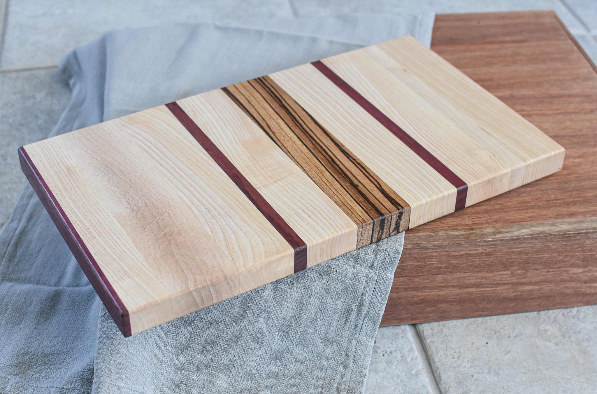 Wooden Cutting Board with Purpleheart