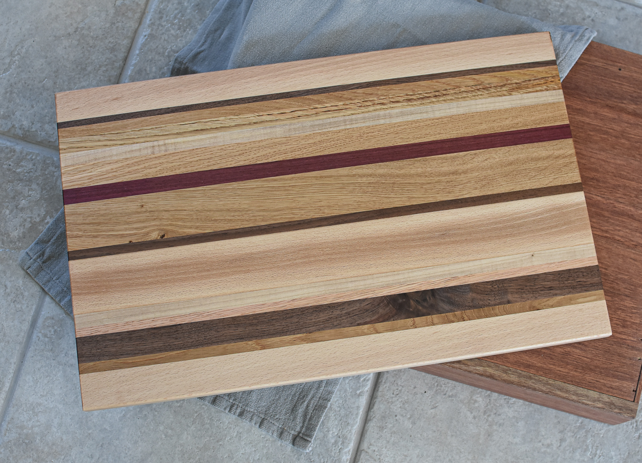 Large Long Wooden Cutting Board – Mixed Wood