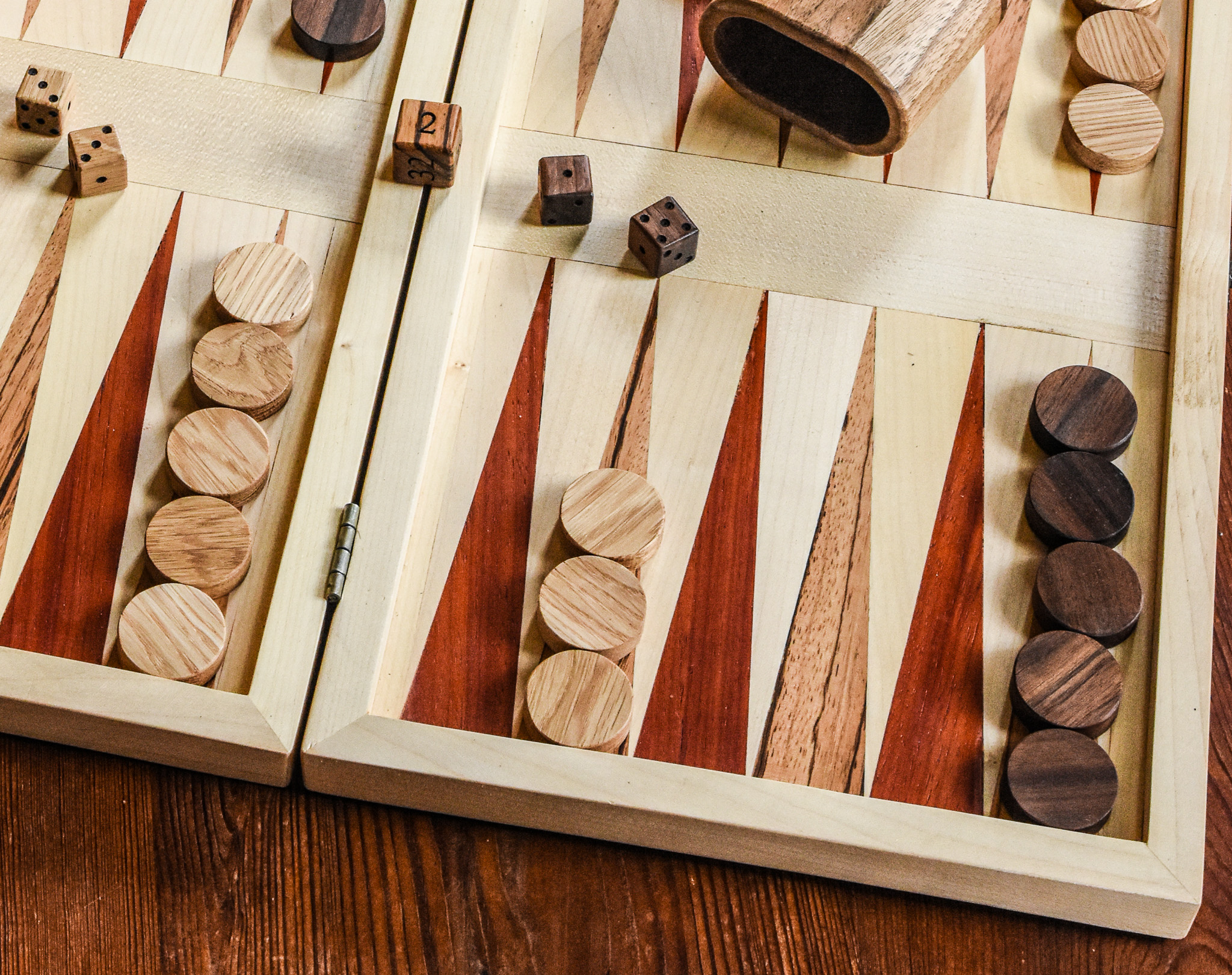Wooden Backgammon Checkers